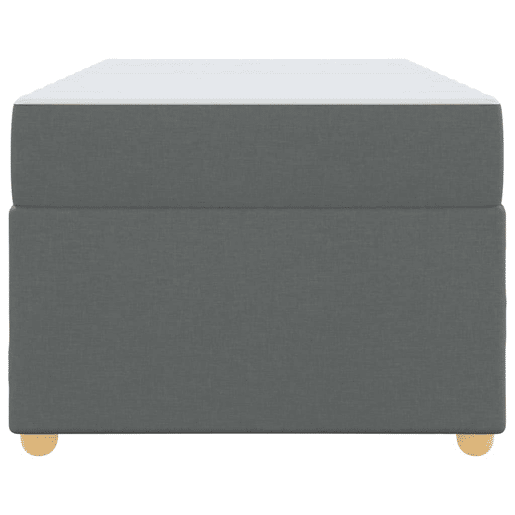 Estrutura de cama de solteiro para adultos com colchão Cinza Escuro 80 x 200 cm tecido