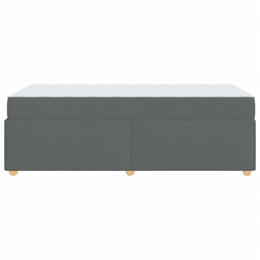 Estrutura de cama de solteiro para adultos com colchão Cinza Escuro 80 x 200 cm tecido