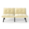 Sofá de 2 lugares - moderno, dobrável, com função de cama - creme