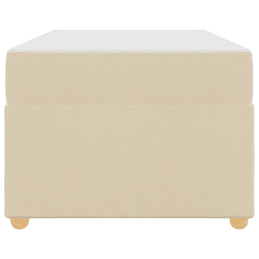 Estrutura de cama de solteiro para adultos com colchão Creme 80 x 200 cm tecido