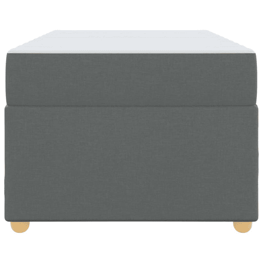 Estrutura de cama de solteiro para adultos com colchão Cinza Escuro 90 x 200 cm tecido