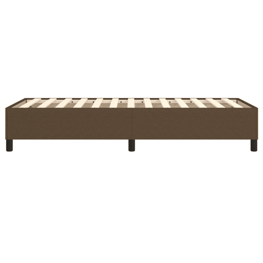 Estrutura de cama de solteiro para adultos com molas 80x200 cm tecido castanho-escuro