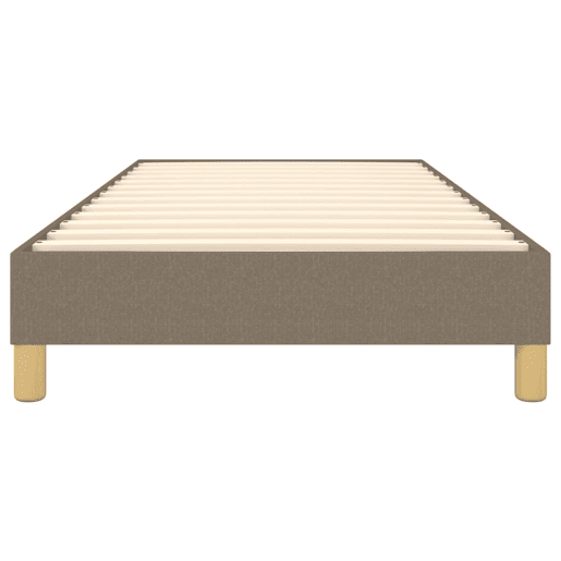 Estrutura de cama de solteiro para adultos com molas 90x190 cm tecido cinzento