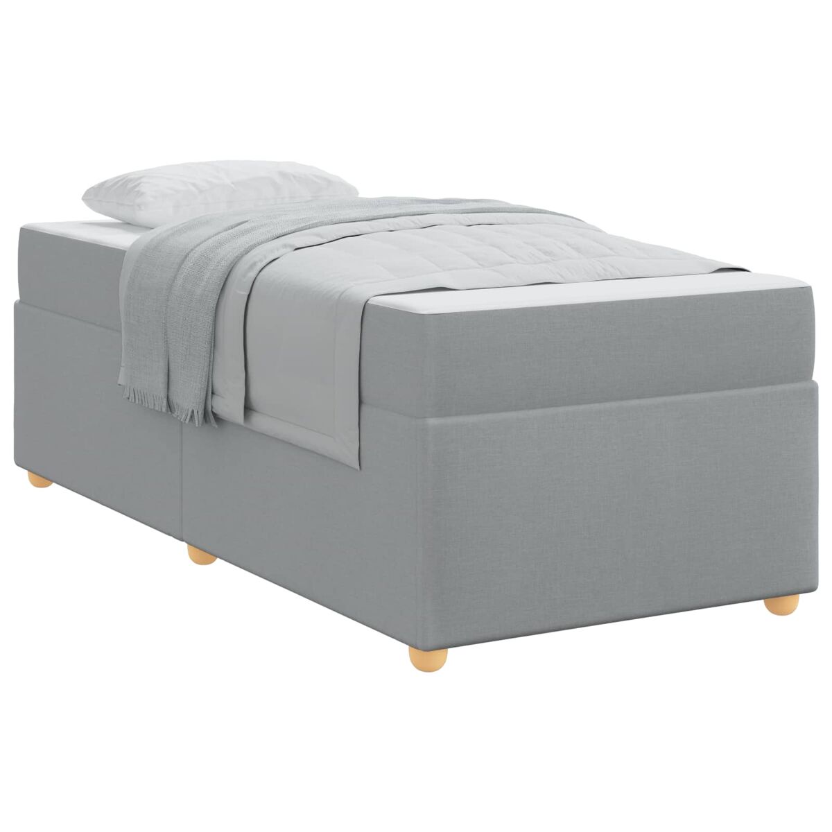 Estructura de cama individual para adultos 90x190 Gris Claro