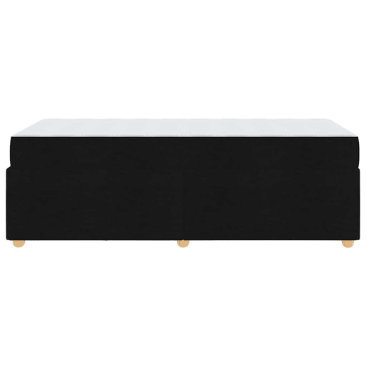 Estrutura de cama de solteiro para adultos com colchão Preto 90 x 200 cm tecido
