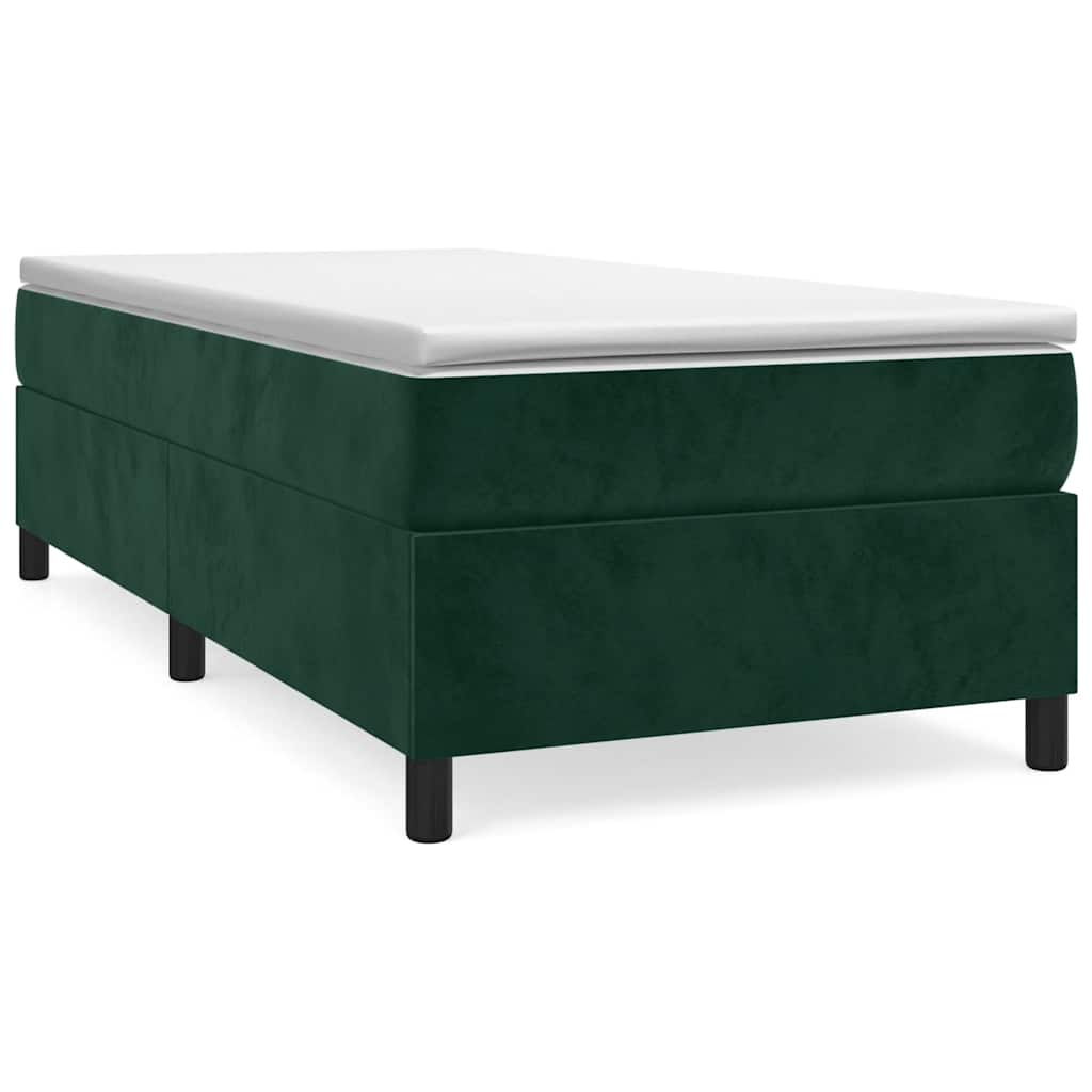 Estructura de cama individual para adultos 80x203 Verde Oscuro
