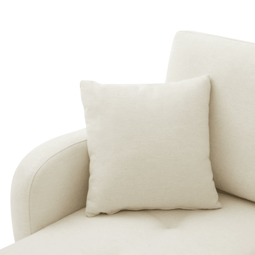 Sofá de canto de 3 lugares 166x118x77 cm - Chaise longue, algodão-linho, modular - bege