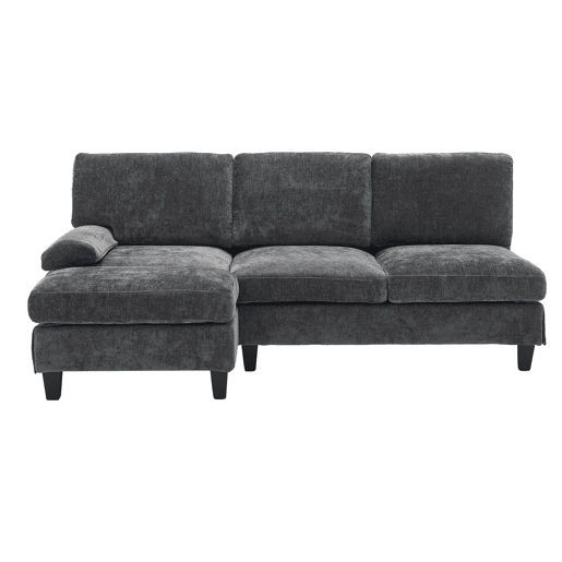 Sofá de 3 lugares 194x118x81 cm - Lateral, cama e lounge, para sala e quarto - Cinza