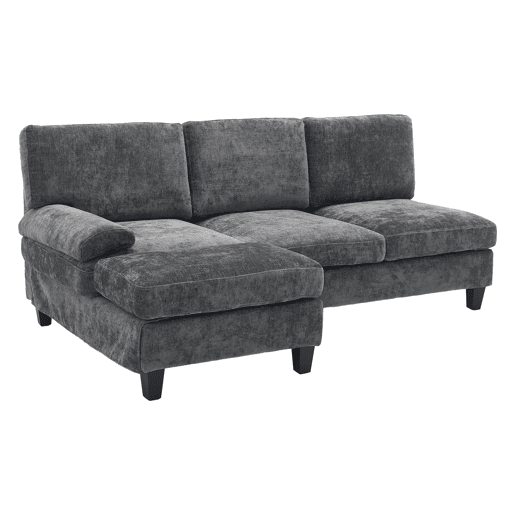 Sofá de 3 lugares 194x118x81 cm - Lateral, cama e lounge, para sala e quarto - Cinza