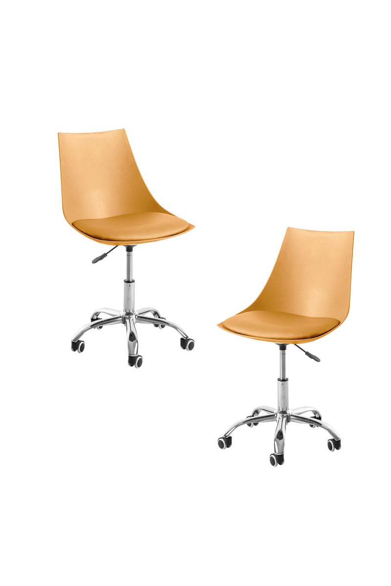 Pack 2 sillas blok office - mostaza