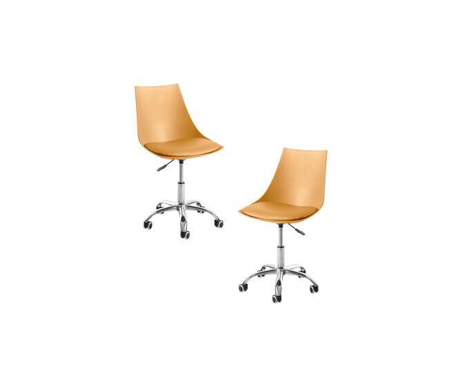Pack 2 sillas blok office - mostaza