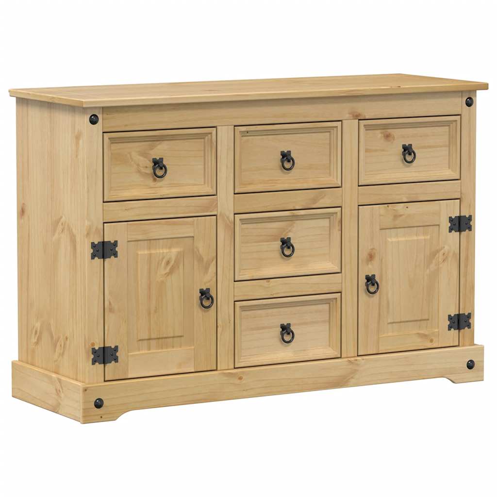 Aparador - mueble de almacenamiento madera maciza de pino 112x40x75 cm es2141