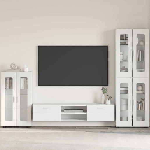 Bufete - Móvei de apoio com porta Branco 55,5 x 29 x 103 cm Madeira processada pt1866 Bufete - Móvei de apoio com porta Branco 55,5 x 29 x 103 cm Madeira processada pt1866