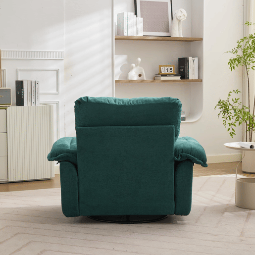 Poltrona individual giratória 360° - Oversized confortável com almofada de apoio - Verde