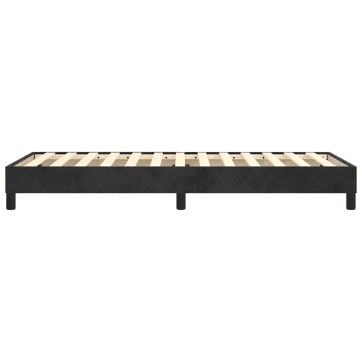 Estrutura de cama de solteiro para adultos com molas 100x200 cm veludo preto