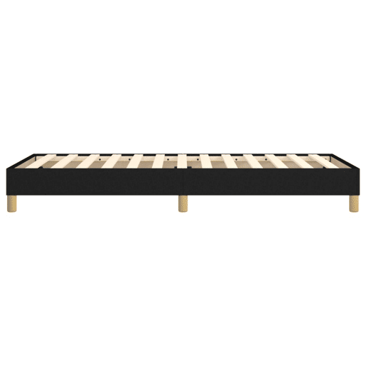 Estrutura de cama de solteiro para adultos com molas 90x190 cm tecido preto