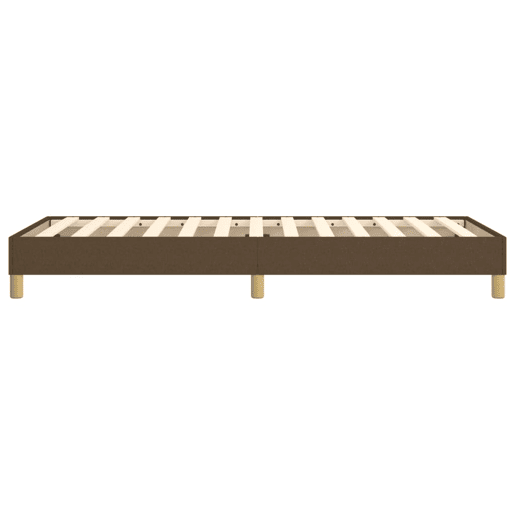 Estrutura de cama de solteiro para adultos com molas 90x190 cm tecido castanho-escuro