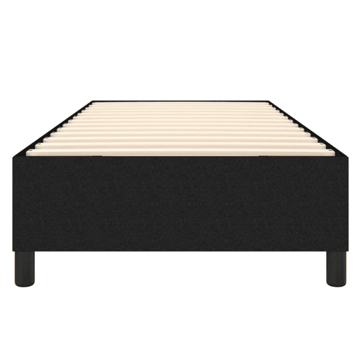 Estrutura de cama de solteiro para adultos com molas 80x200 cm tecido preto
