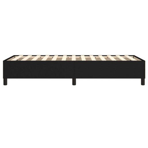 Estrutura de cama de solteiro para adultos com molas 80x200 cm tecido preto