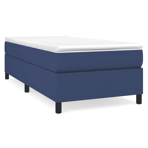 Estrutura de cama de solteiro para adultos com molas 80x200 cm azul