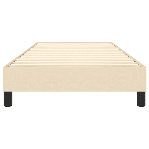 Estrutura de cama de solteiro para adultos com molas 100x200 cm tecido cor creme