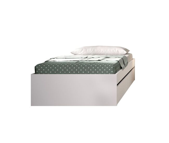 Aro de cama lago con 2 cajones blanco 40x195x96 cm