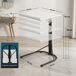 YOEVU - Mesa auxiliar plegable ajustable en altura 43x43 YOEVU - Mesa auxiliar plegable ajustable en altura 43x43 Blanco