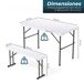 Conjunto plegable mesa y 2 bancos Conjunto plegable mesa y 2 bancos Blanco