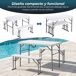 Conjunto plegable mesa y 2 bancos Conjunto plegable mesa y 2 bancos Blanco