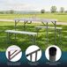 Conjunto plegable mesa y 2 bancos Conjunto plegable mesa y 2 bancos Blanco