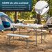 Conjunto plegable mesa y 2 bancos Conjunto plegable mesa y 2 bancos Blanco