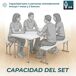 Conjunto plegable mesa y 2 bancos Conjunto plegable mesa y 2 bancos Blanco