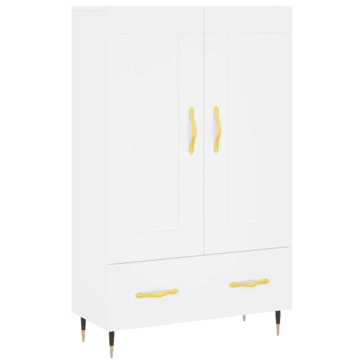 Armário alto - Bufete - Móvel de apoio 69,5x31x115 cm derivados de madeira branco pt1227 Armário alto - Bufete - Móvel de apoio 69,5x31x115 cm derivados de madeira branco pt1227