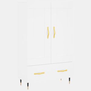 Armário alto - Bufete - Móvel de apoio 69,5x31x115 cm derivados de madeira branco pt1227