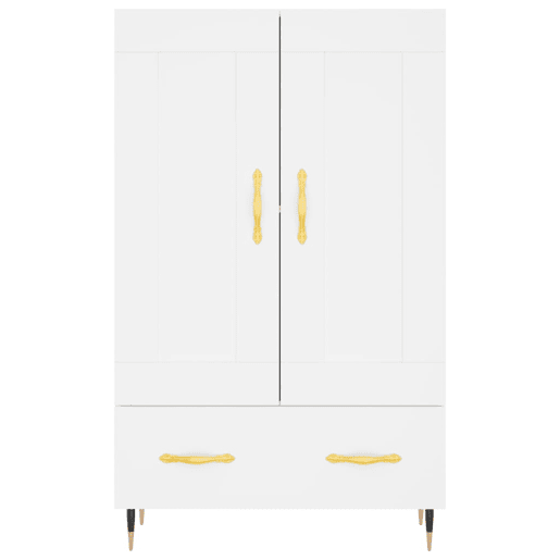 Armário alto - Bufete - Móvel de apoio 69,5x31x115 cm derivados de madeira branco pt1227 Armário alto - Bufete - Móvel de apoio 69,5x31x115 cm derivados de madeira branco pt1227