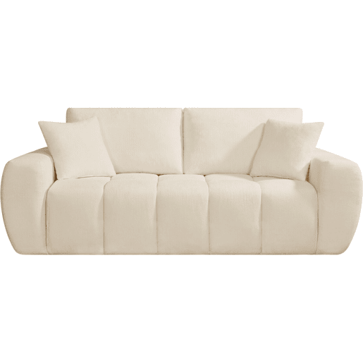 Sofá reto em tecido, estilo >, modelo > - 3 lugares - Bege Sofá reto em tecido, estilo >, modelo > - 3 lugares - Bege