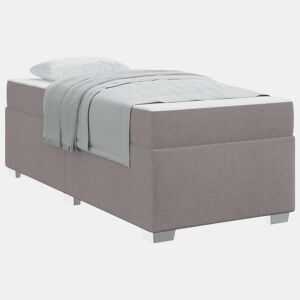 Estrutura de cama de solteiro simple Cinzento-acastanhado 90 x 200 cm tecido