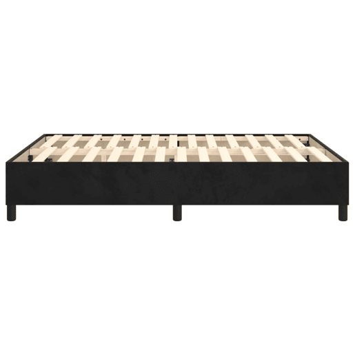 Estrutura de Cama de casal moderno com molas 140x190 cm veludo preto