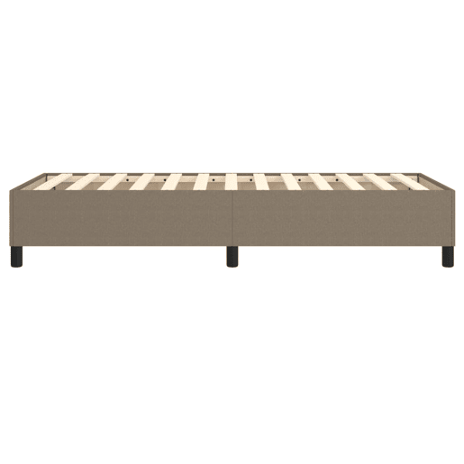 Estrutura de cama de solteiro para adultos com molas 90x200 cm tecido cinza-acastanhado