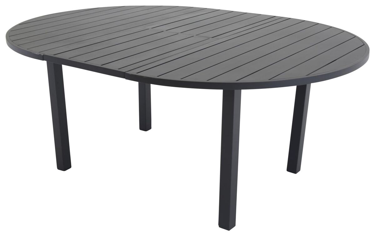 Mesa de comedor para exterior marbella 140x140x74 negro