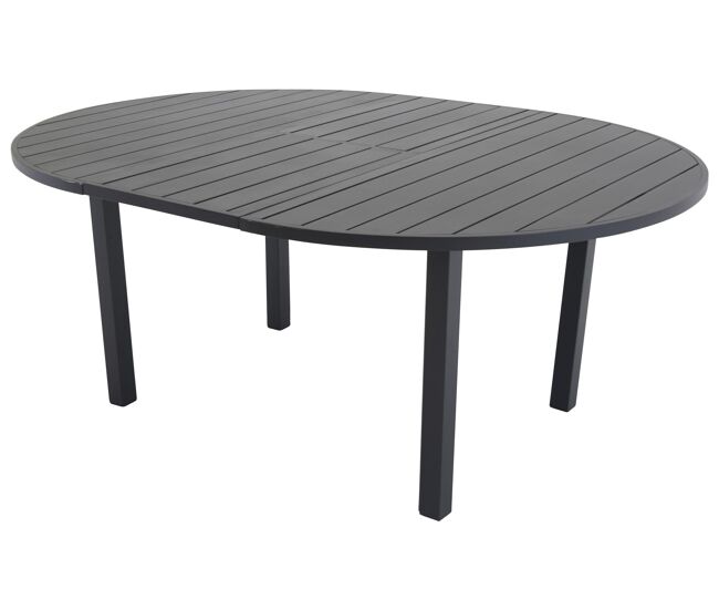 Mesa de comedor para exterior marbella 140x140x74 negro