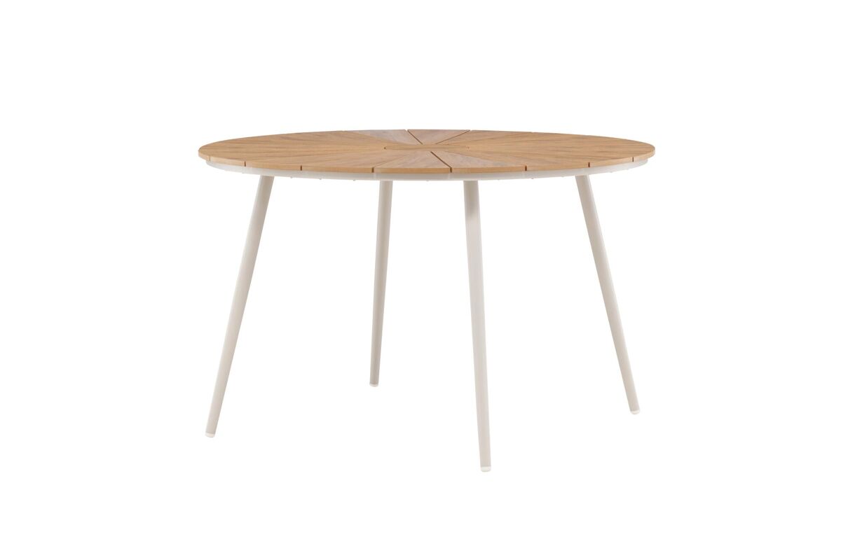 Mesa de comedor para exterior san vito 120x120x74 marrón