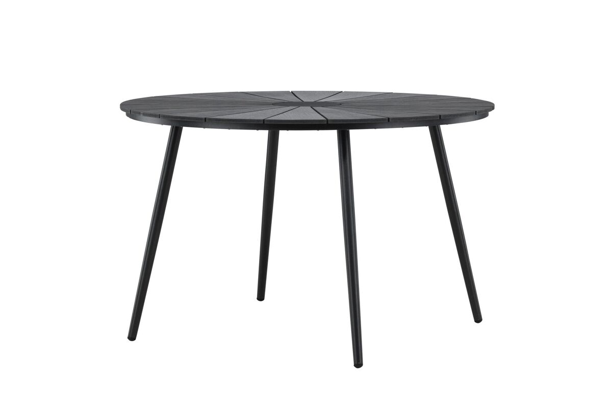 Mesa de comedor para exterior san vito 120x120x74 negro