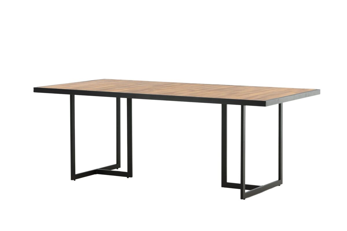 Mesa de comedor para exterior khung 100x200x75 marrón