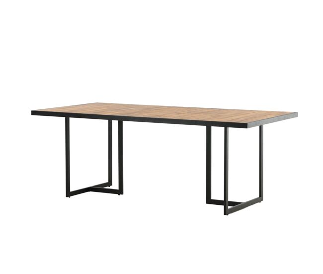 Mesa de comedor para exterior khung 100x200x75 marrón