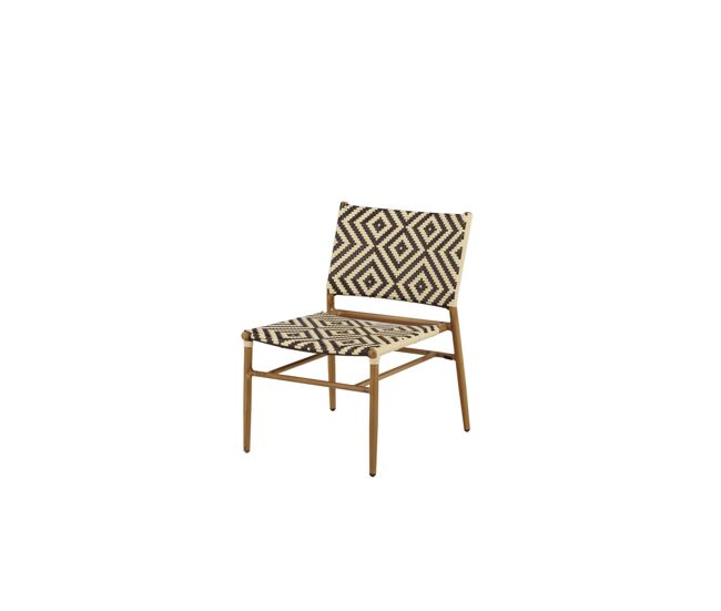 Silla de comedor para exterior calapan 56x69x77 marrón