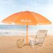 Aktive Beach Sombrilla de playa inclinable con protección UV50 220x220 Aktive Beach Sombrilla de playa inclinable con protección UV50 220x220 Naranja