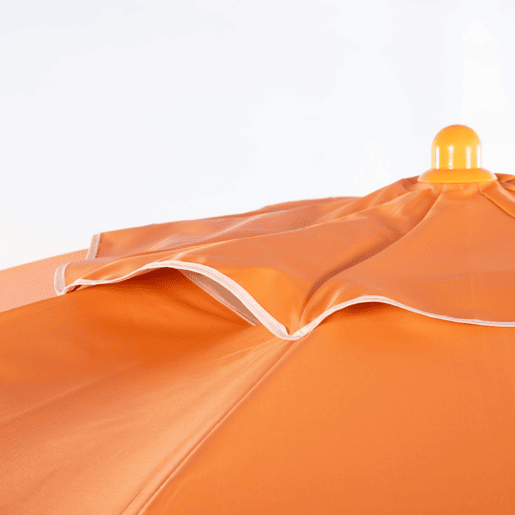 Aktive Beach Guarda-sol de praia laranja inclinável com proteção UV50, 220 cm de diâmetro Aktive Beach Guarda-sol de praia laranja inclinável com proteção UV50, 220 cm de diâmetro