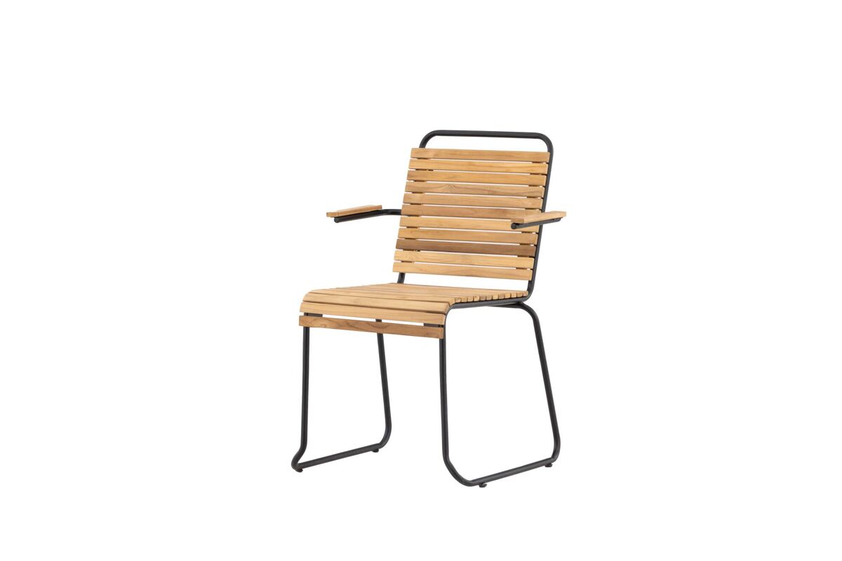 Silla de comedor para exterior bois 55x51x82 negro