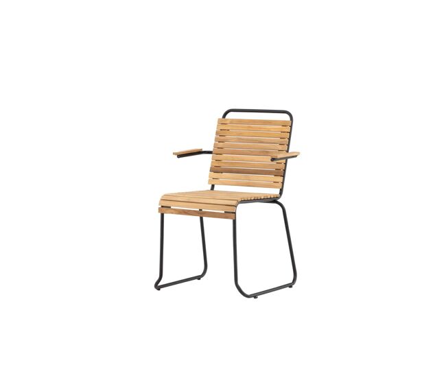 Silla de comedor para exterior bois 55x51x82 negro